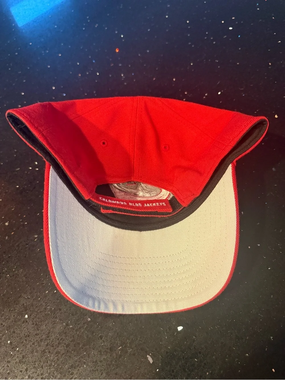 47 Brand Red Columbus Blue Jackets Adjustable Hat